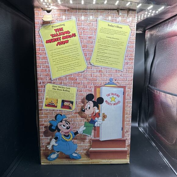 Disney Vintage Mickey Mouse World’s First Animated Talking Toys New 1986 - Picture 4 of 5